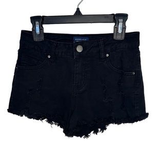 Angel Kiss Black Distressed Shorts-Size 1-Like New- perfect for your tween!